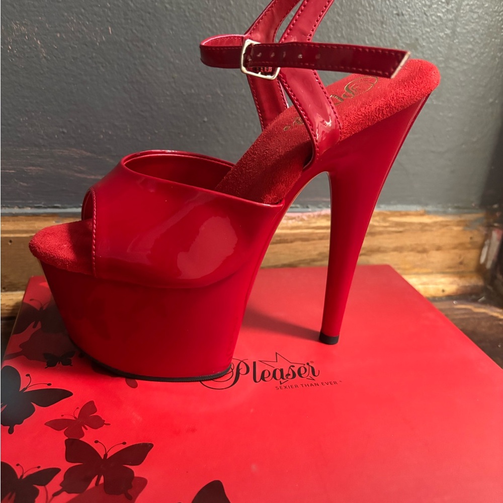 Pleaser Red High Stiletto Heels